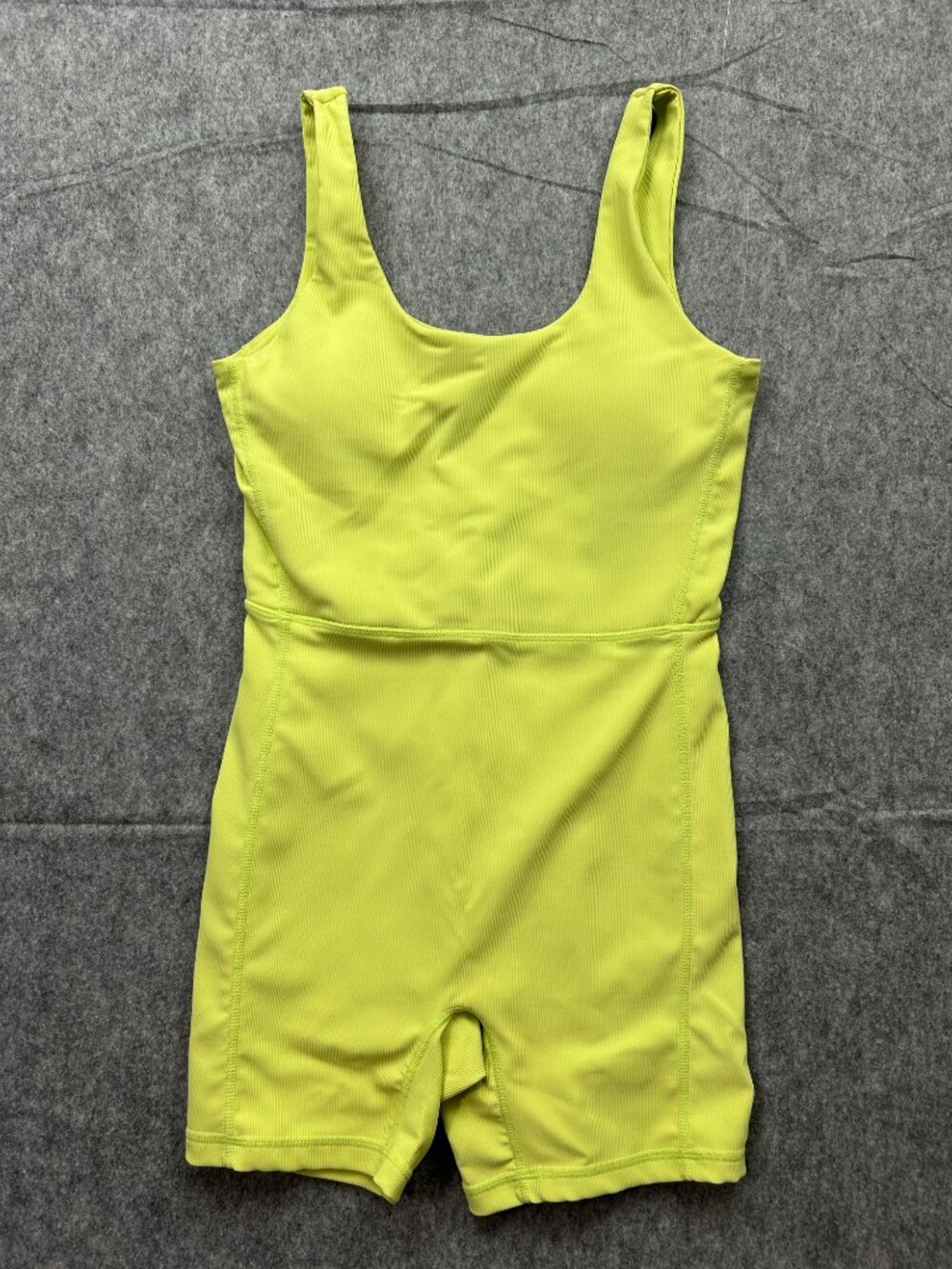 Wilo The Label Ribbed Shorts Romper Women's Size Small Line Green